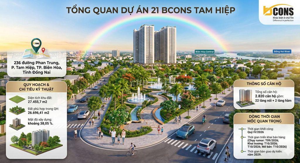 Bán căn hộ Bcons Central Park Tam Hiệp Biên Hòa giá ***