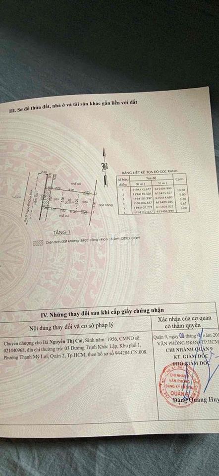 Đất thổ cư tiện xây mới,