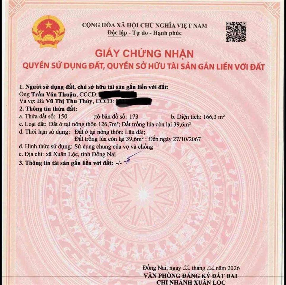 CHÍNH CHỦ CẦN BÁN LÔ ĐẤT THỔ CƯ