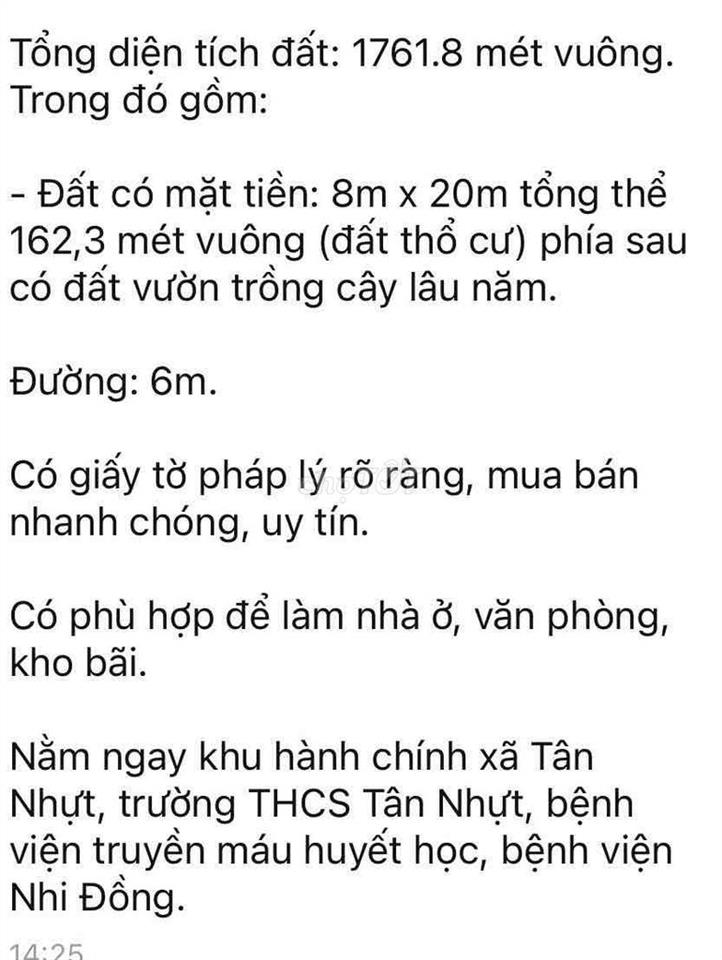 Bán đất Bình Chánh