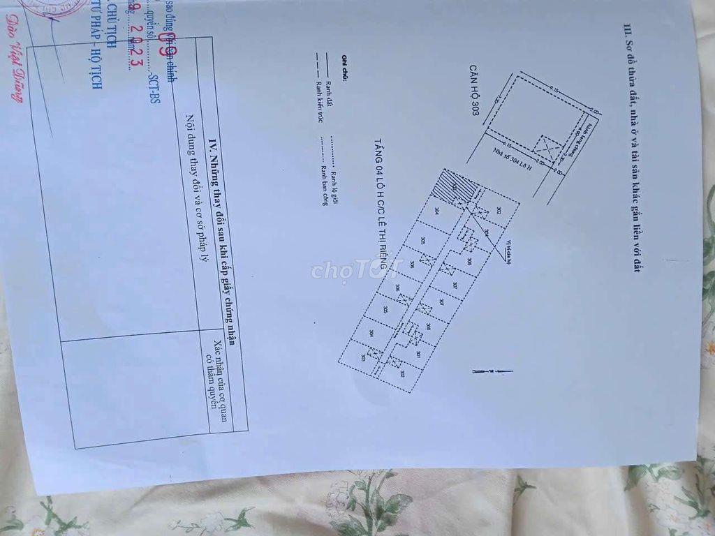 Bán căn hộ chung cư lê thi riêng 