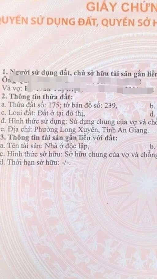 bán nhà 2 tầng, cách đường thoại ngọc hầu chưa tới 40m