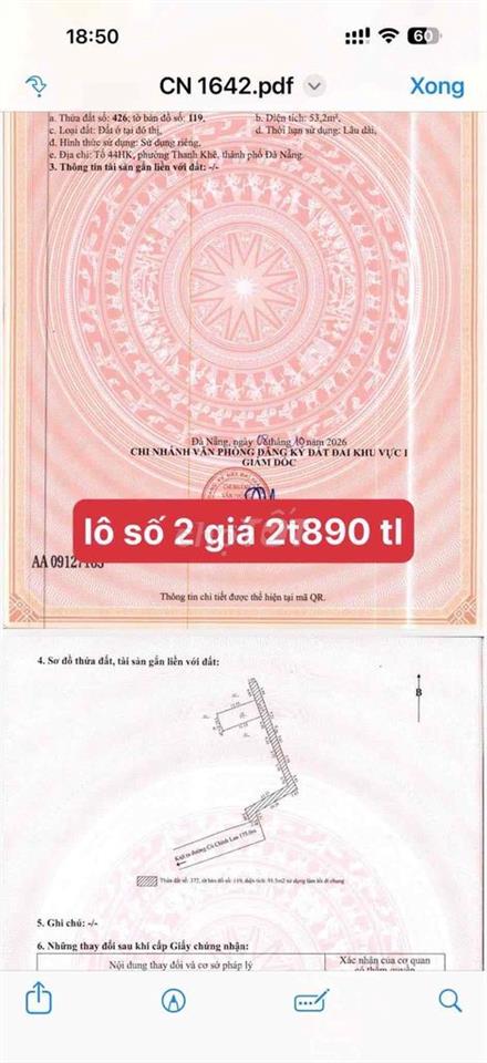 🔥CỤM 4 LÔ LIỀN KỀ KIỆT CÙ CHÍNH LAN CHỈ 2tyxxx