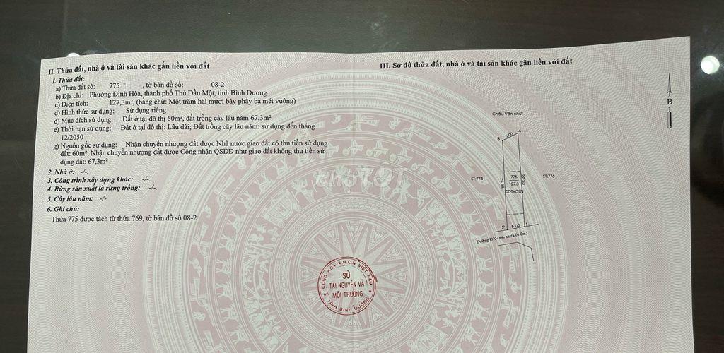 CHÍNH CHỦ CẦN BÁN LÔ ĐẤT DX 066 – GIÁ 1,79 TỶ