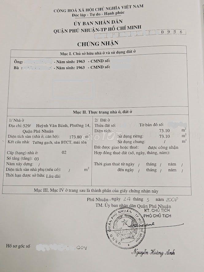 Nhà Bán hẻm 529 Huỳnh Văn Bánh