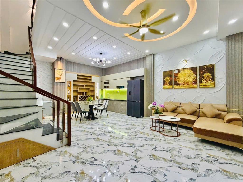 (HIẾM)Bán nhà mặt tiền 1T2L, đương Huỳnh Tấn Phát, 60m2, hẻm xe hơi né nhau, giá nhỉnh 4