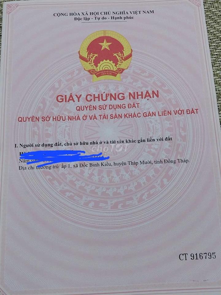 Cần bán nhà trung tâm chợ Tháp Mười