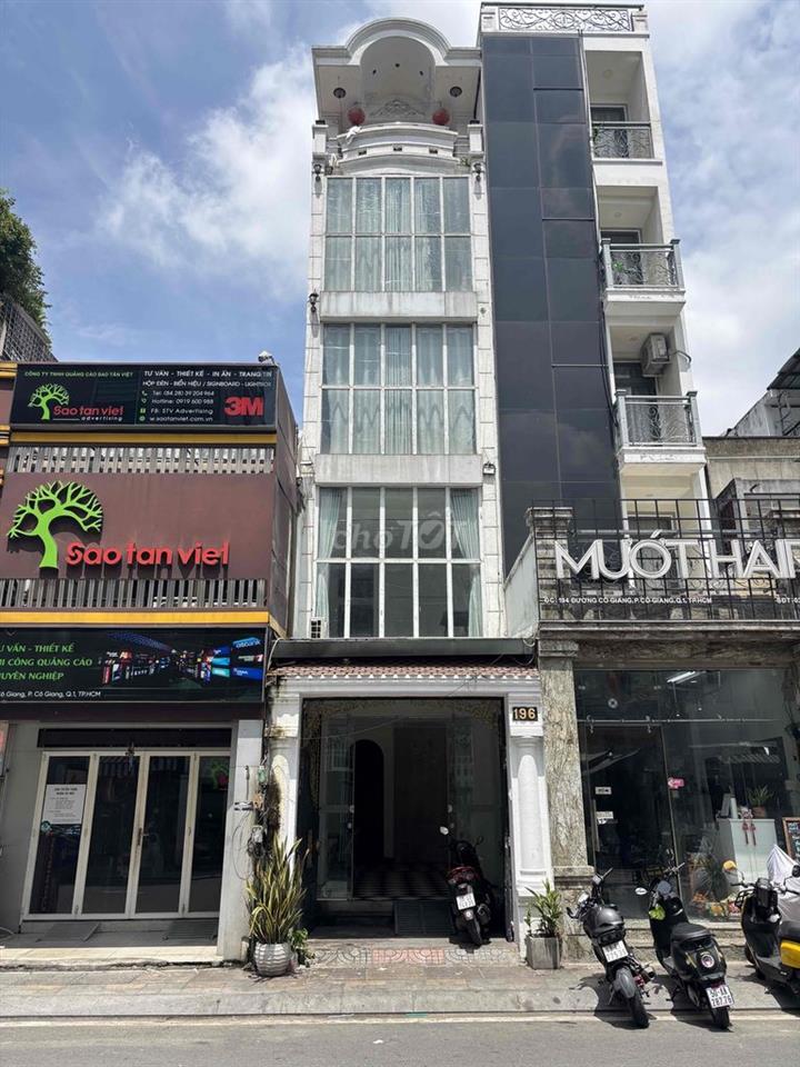 CHO THUÊ MẶT TIỀN 196 CÔ GIANG, QUẬN 1 – 25 TRIỆU
