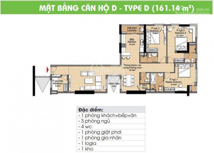 Bán căn hộ 161m2, 4pn, 4wc, view sông. Giá 4,3 tỷ