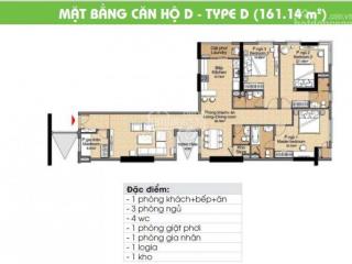 Bán căn hộ 161m2, 4pn, 4wc, view sông. Giá 4,3 tỷ