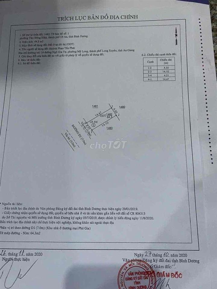 cần bán nền khu dân cư hiện đại , điện nước ngầm ,