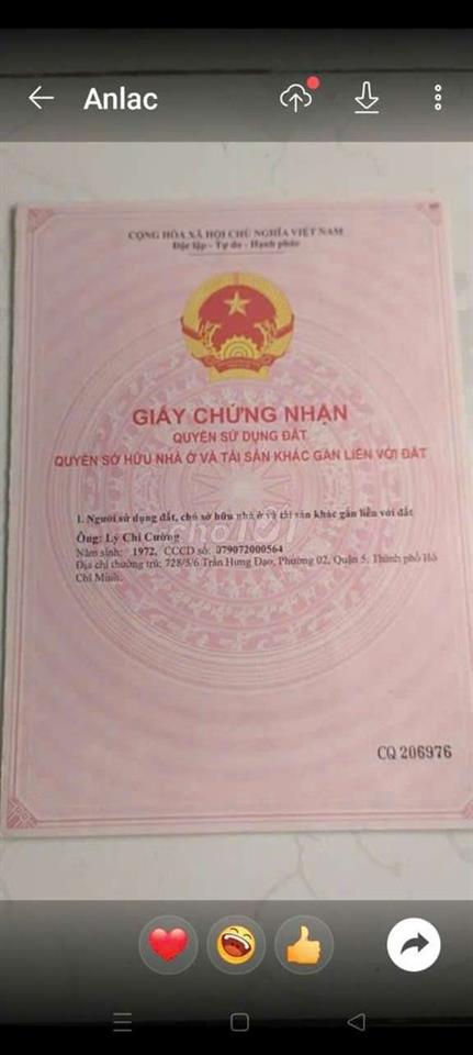 Bán Nhà đường Thoại Ngọc Hầu Sát bên chợ Tịnh Biên