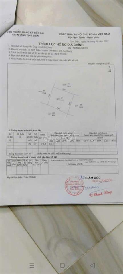 Bán Nhà đường Thoại Ngọc Hầu Sát bên chợ Tịnh Biên