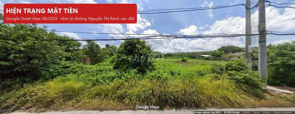 Bán đất mặt tiền Nguyễn Thị Rành 10x107m, có 92m² thổ cư, sổ riêng