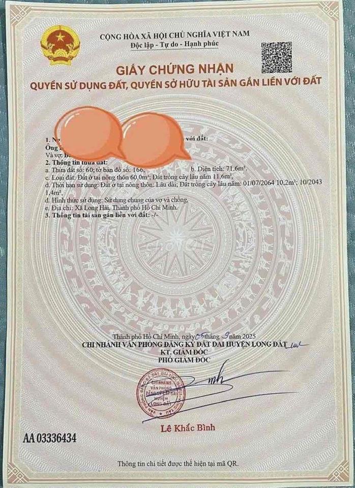Bán Đất Mặt Tiền Ven Biển Long Hải TL44A, Ngang 7m, Sổ Hồng, Tặng GPXD