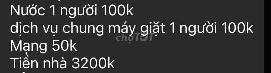 Pass trọ đầy đủ nội thất, bồn rửa, tủ lạnh, máy giặt cách bkx hơn 1km