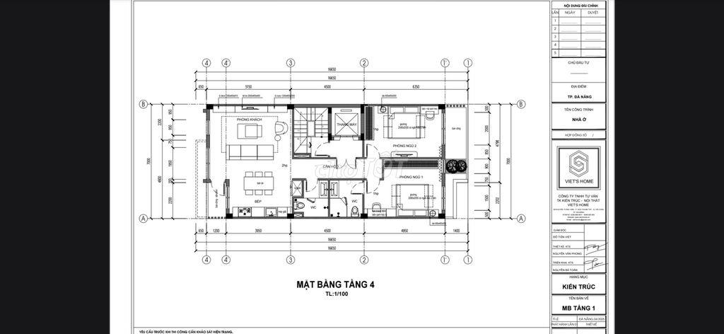 CHO THUÊ CĂN HỘ NGUYỄN SINH SẮC – 2PN | 121M² | 30 TRIỆU/THÁNG
