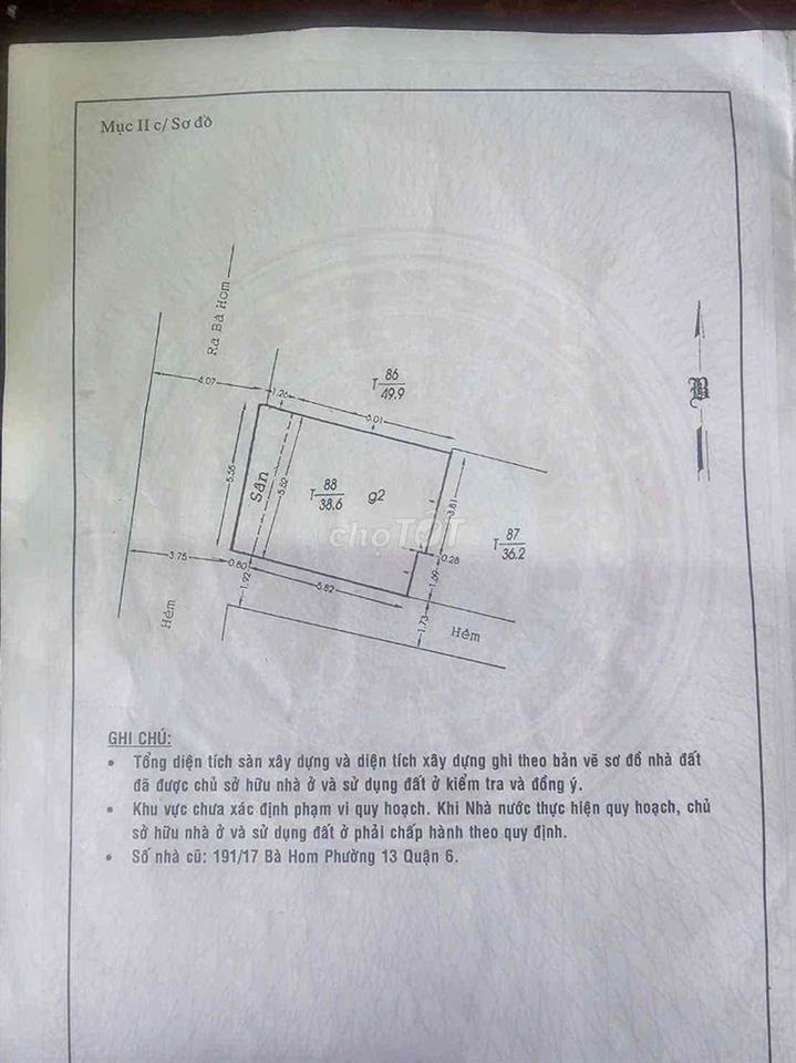 - dt ; 5m5×8m , nhà 1 trệt 1 lầu củ tiện  xây mới  - vị trí ; hẻm xe h