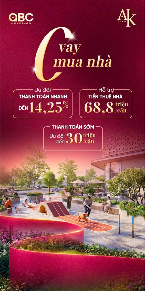MUA AK TOWER ĐÚNG THỜI ĐIỂM – RINH IPHONE ĐỎ, ĐÓN TÀI LỘC: 39,8 triệu/m2