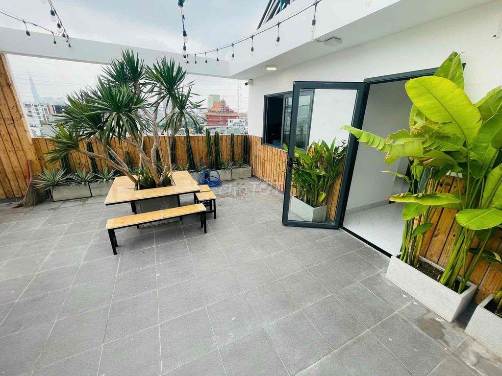 CHO THUÊ CĂN HỘ 1PN 45m2 SÂN THƯỢNG LỚN GẦN CHỢ BÀ CHIỂU, BÌNH THẠNH