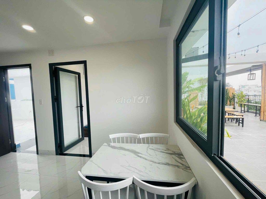 CHO THUÊ CĂN HỘ 1PN 45m2 SÂN THƯỢNG LỚN GẦN CHỢ BÀ CHIỂU, BÌNH THẠNH