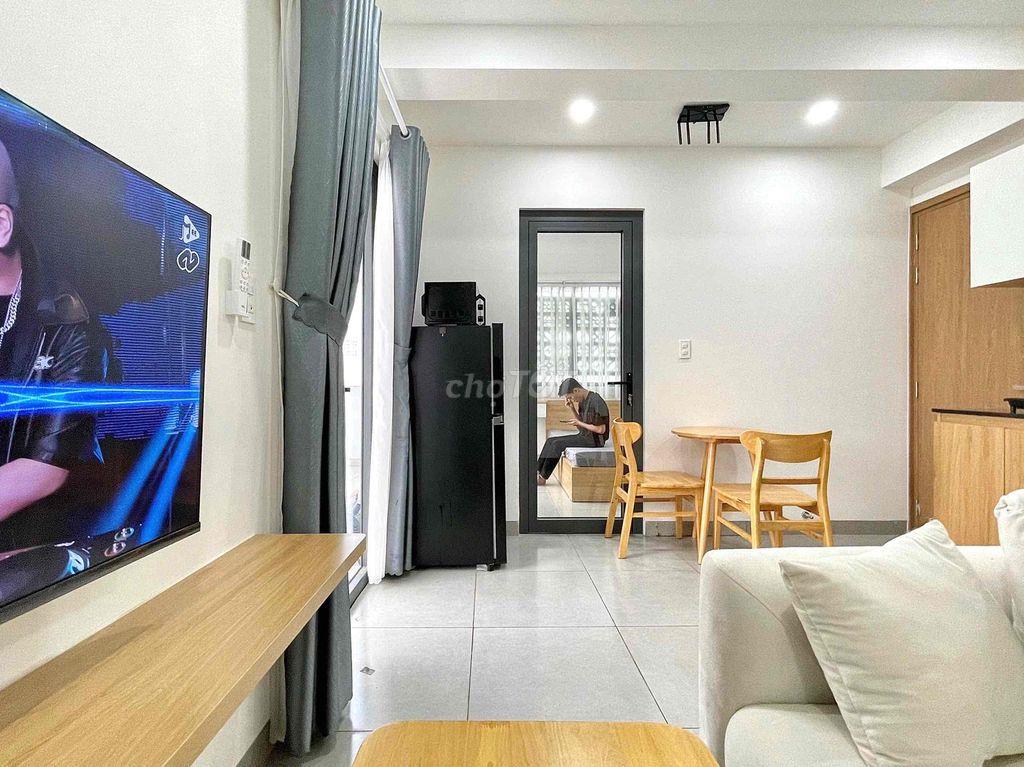 CHO THUÊ CĂN HỘ 1PN BÌNH THẠNH – FULL NỘI THẤT, SÂN THƯỢNG RỘNG