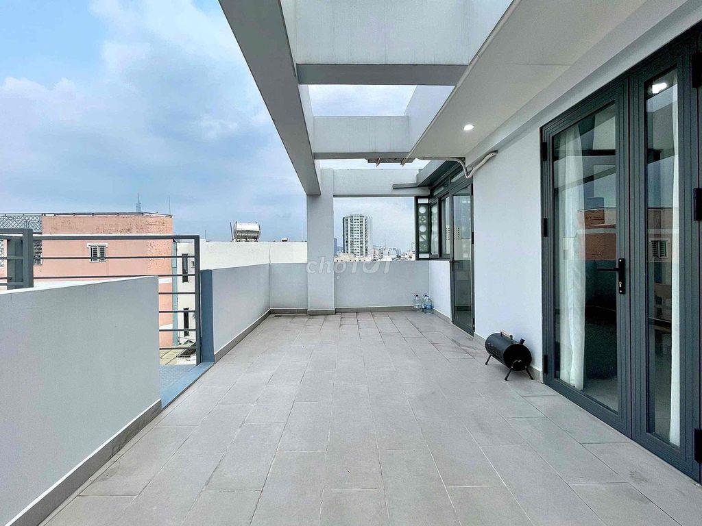 CHO THUÊ CĂN HỘ 1PN BÌNH THẠNH – FULL NỘI THẤT, SÂN THƯỢNG RỘNG