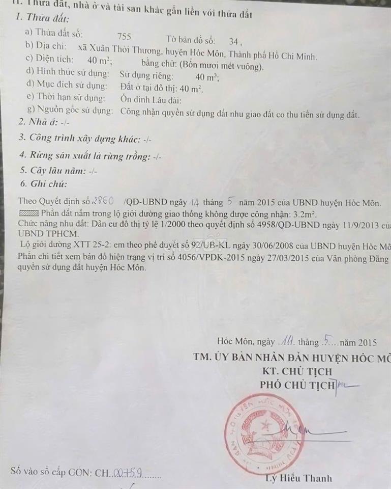 bán nhà 420tr hẻm Nguyễn Văn Bứa Hóc Môn