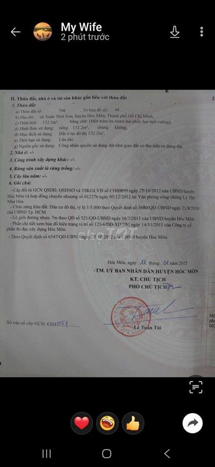 Bán Đất Xã Xuân Thới Sơn, Hóc Môn