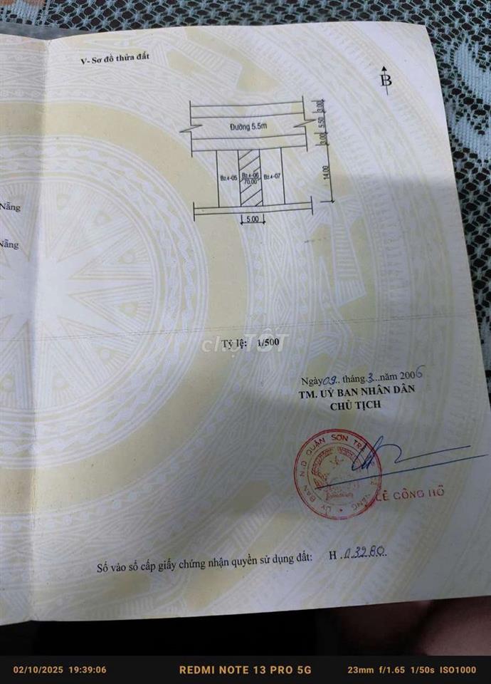 Cần bán gấp lô an nhơn 7 sát dương đình nghệ