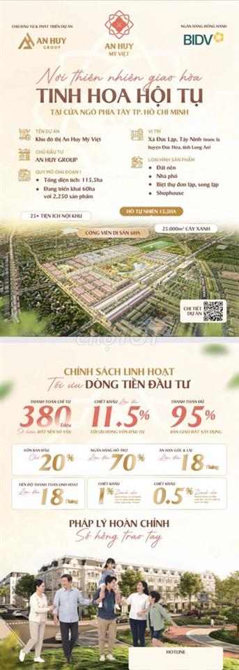🔥 CƠ HỘI HIẾM: GẦN 1 HA ĐẤT MẶT TIỀN 138 M TRONG DỰ ÁN AN HUY MỸ VIỆT