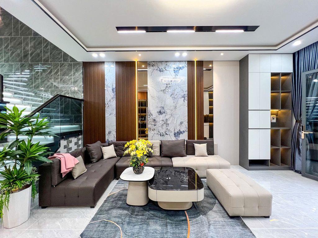 Bán nhà 1 trệt 2 lầu nội thất cao cấp, hiện đại ,KDC Hồng Loan