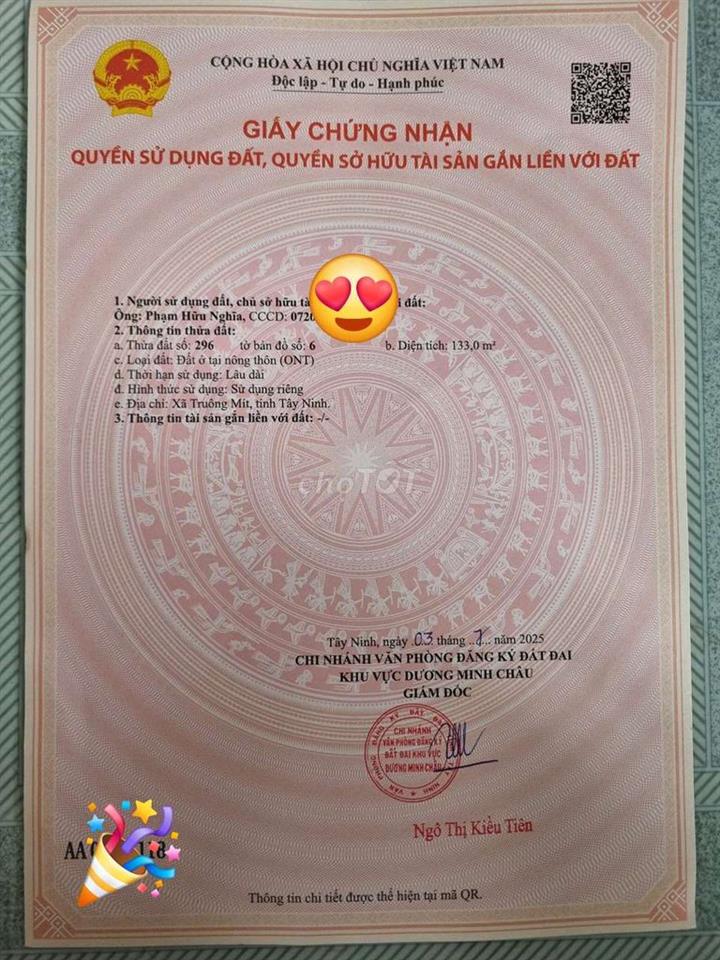 GIÁ RẺ NGANG ĐẸP 6M - THỔ CƯ GẦN FULL 133M² - CÔNG CHỨNG TRONG NGÀY!