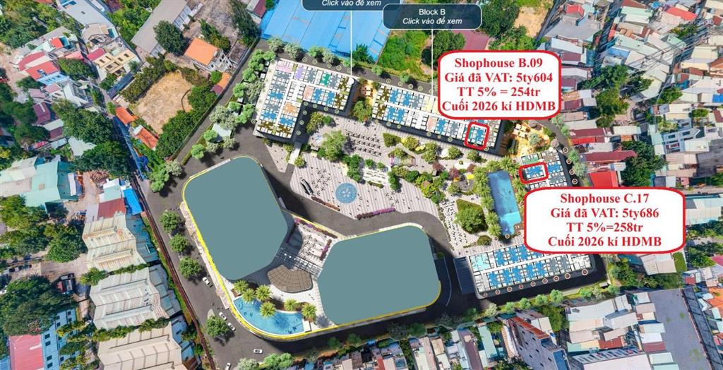 Bán shophouse giá chỉ từ 5,095 tỷ bcons center city view nội khu đối diện trung tâm thương mại