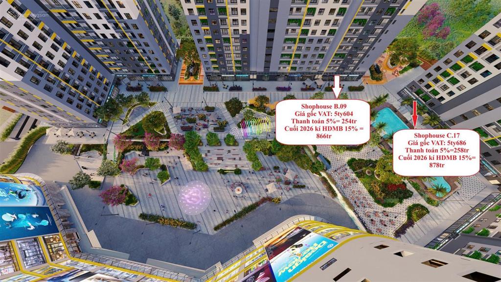 Cần bán shophouse tại bcons center city giá chỉ 5,096 tỷ, 67m2 thêm nhiều ưu đãi khác