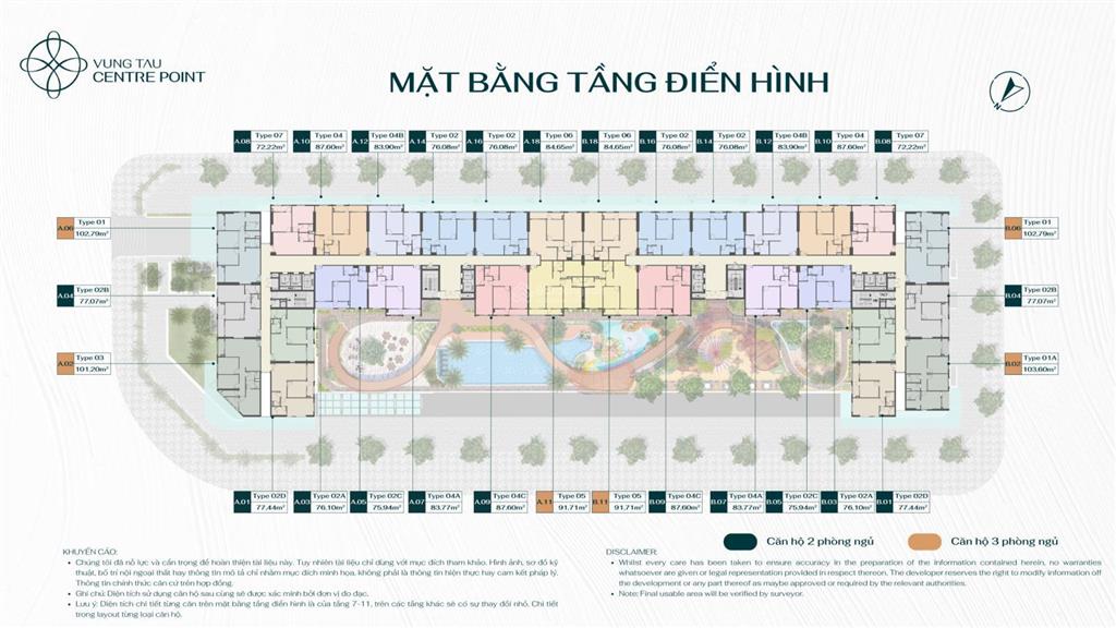 Căn hộ vung tau centre point, 84m², 2pn  2wc, tầng 11, full nội thất, có đồ điện tử, giá 4.250 tỷ
