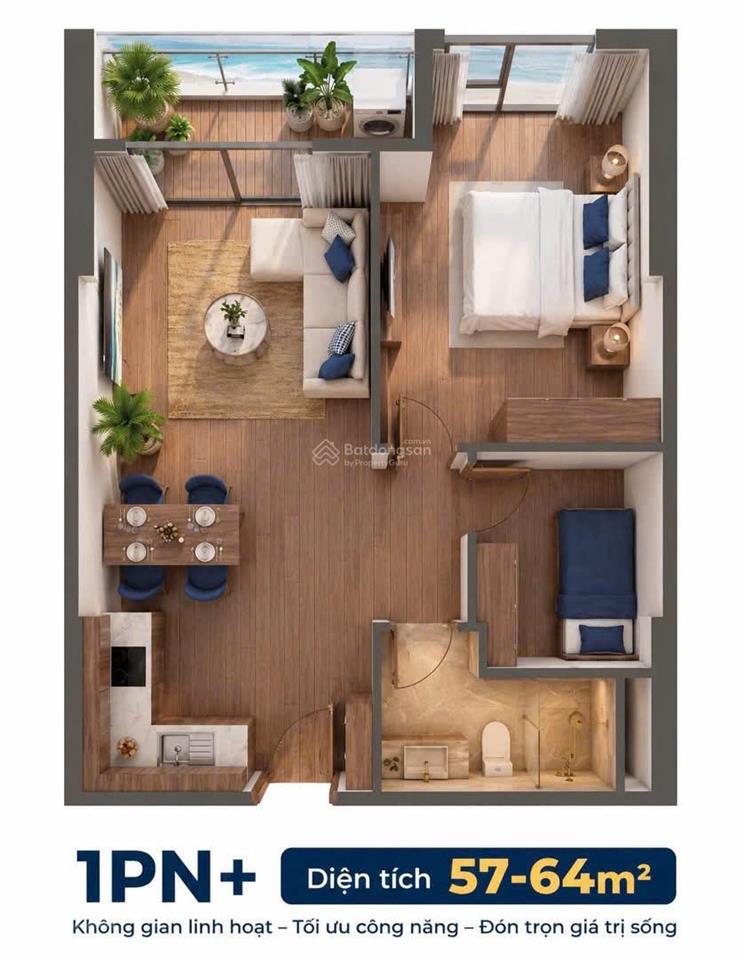 Hàng căn 1pn+, giá tốt, chỉ 2,9 tỷ có vat, toà e1, 60m2,  0914 541 ***
