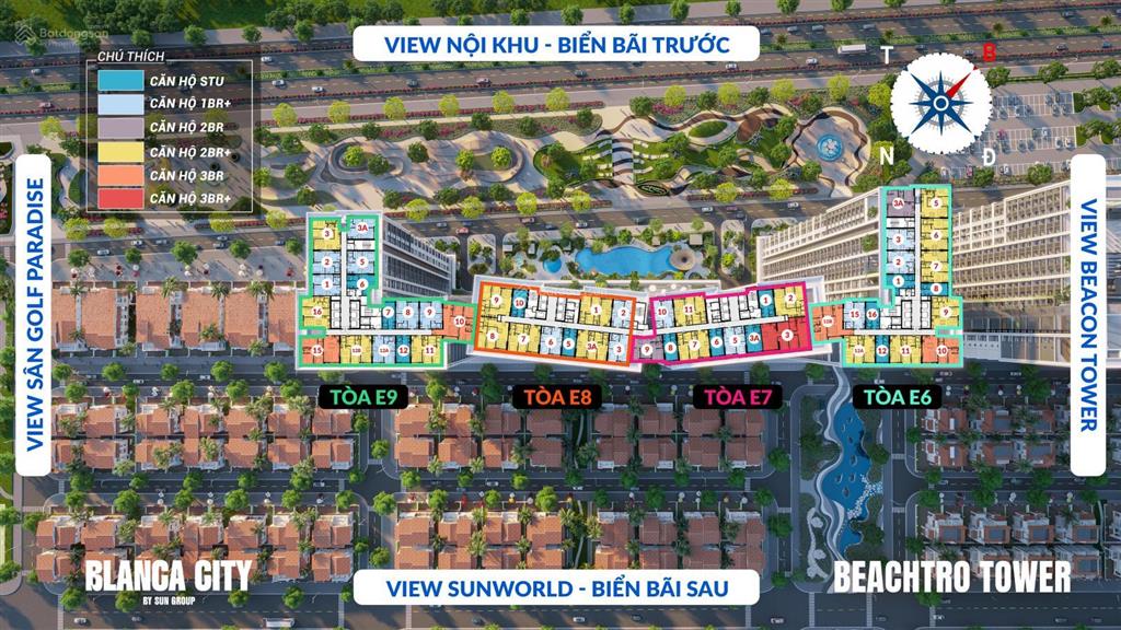 Toà beachtro, e9, 3 pn góc, diện tích 102m2, giá rẻ 5,1 tỷ all in, đã có vat, kinh phí bảo trì