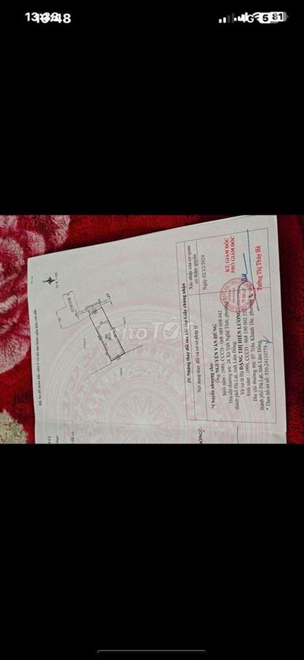 BÁN NHÀ SỔ RIÊNG XD ĐƯỜNG NGÔ QUYỀN PHƯỜNG CAM LY TP ĐÀ LẠT 