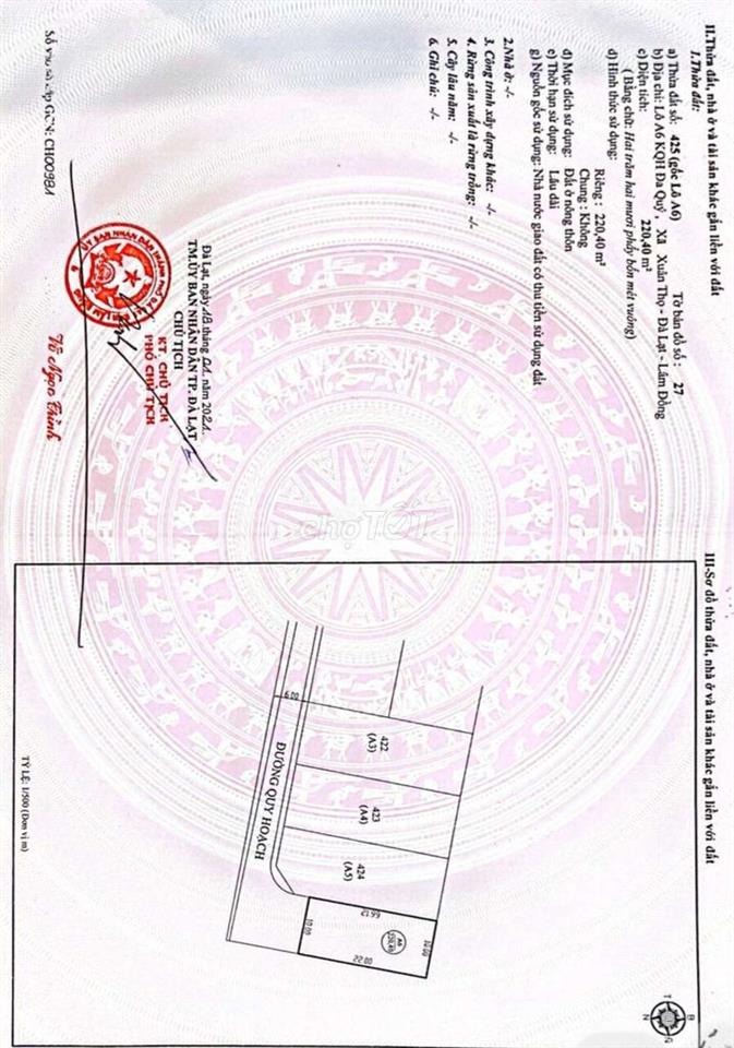 BÁN LÔ ĐẤT 2 MT SỔ HỒNG RIÊNG XD KHU QH 