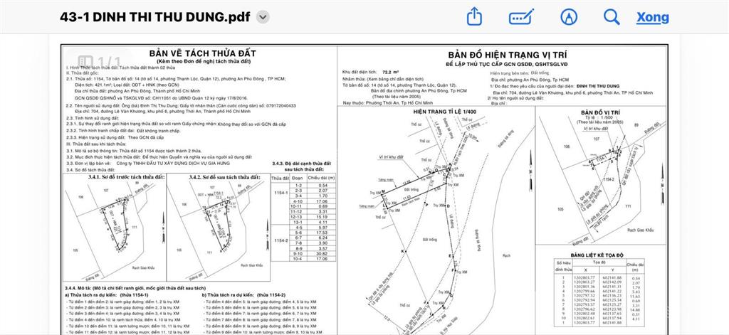 Bán đất mặt tiền tl37  view sông sg cạnh cđ điện lực gía giảm mạnh 200tr chỉ còn 4.45 tỷ có tl