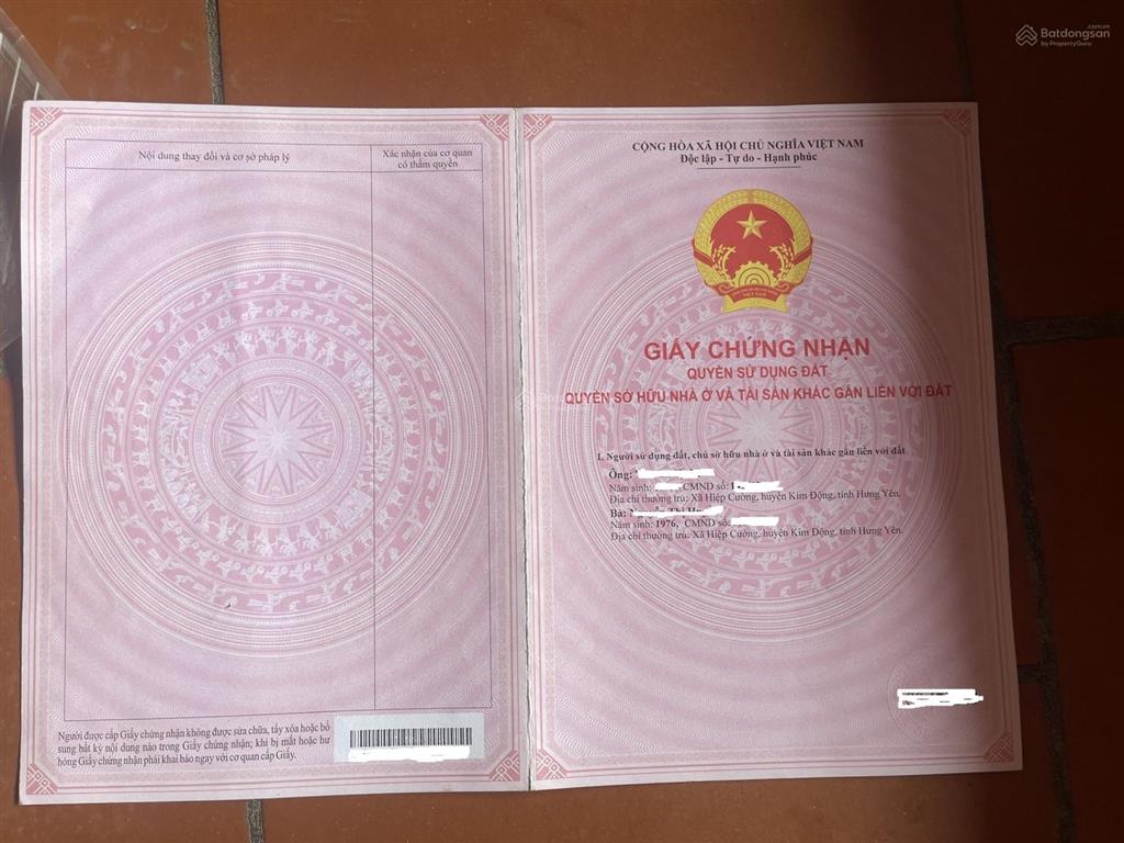 Bán nhanh 651 m2 đất ngay sát trung tâm thành phố hưng yên