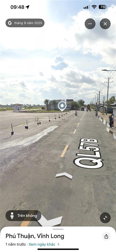 Bán nhà đất 1505m2 mặt tiền ql57b kcn phú thuận, bình đại, bến tre