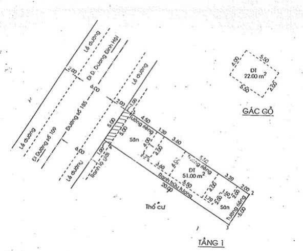Cần bán nhanh 140m đất mặt tiền đường 185 phước long b quận 9 ngang 5m giá tốt