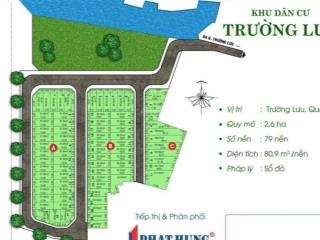 Bán lô đất 80m2 trục đường 14m khu dân cư trường lưu