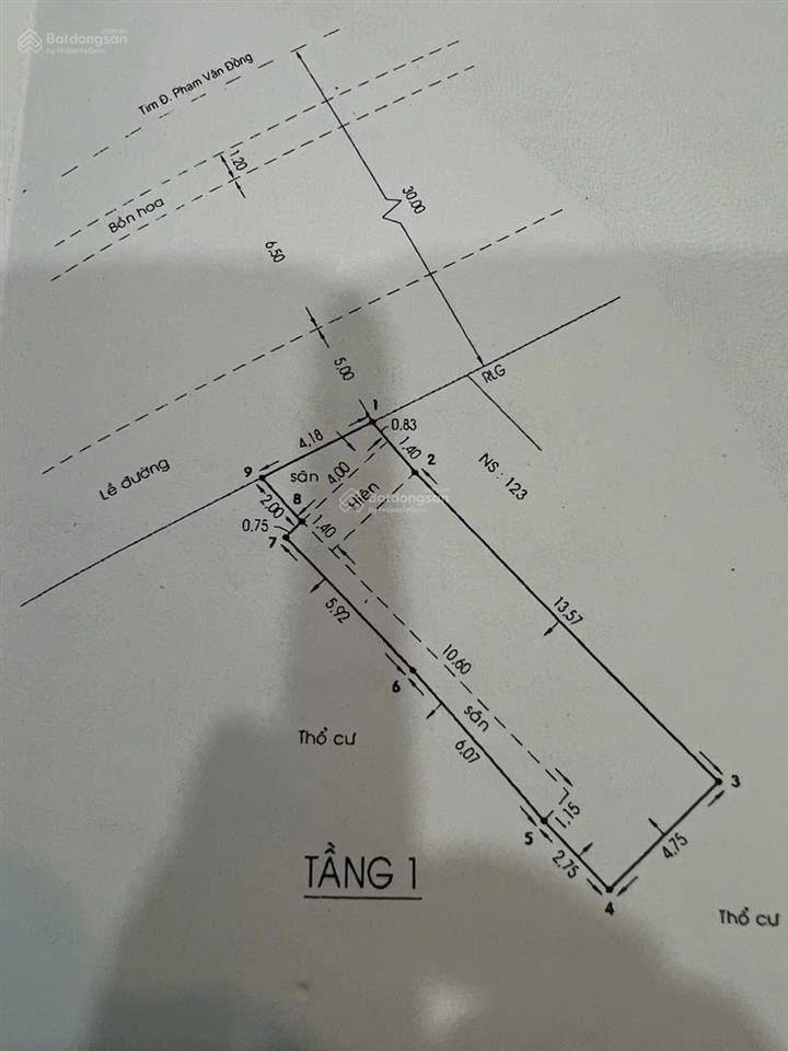 Chủ cần bán nhanh 76,4m mặt tiền đường phạm văn đồng quận gò vấp cũ giá tốt