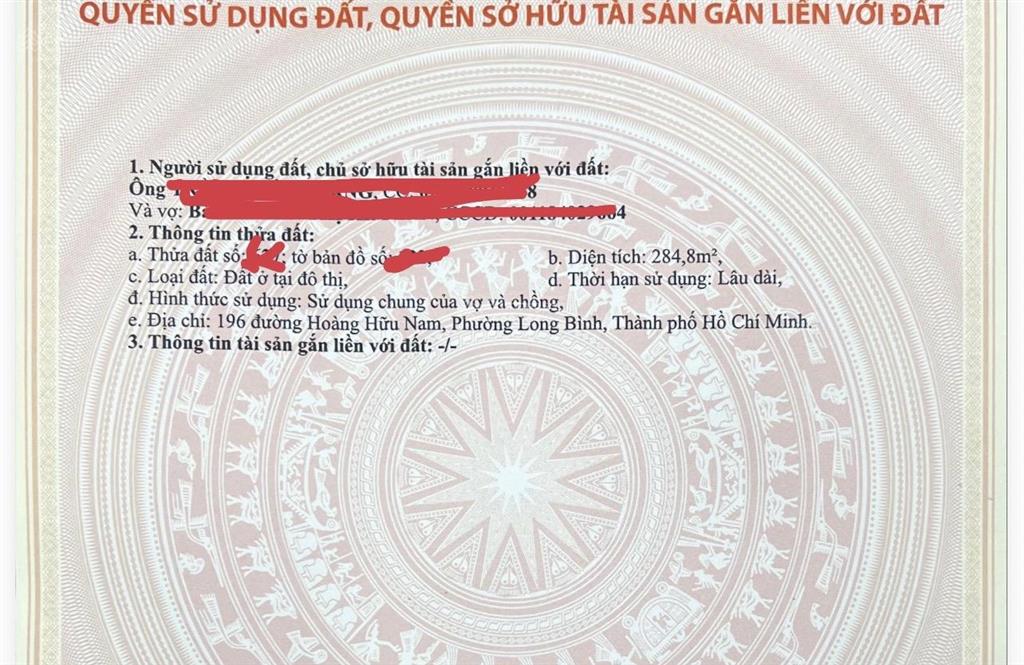 Bán nhanh lô đất góc 3 mặt tiền đường hoàng hữu nam, giá 118 tr/m2