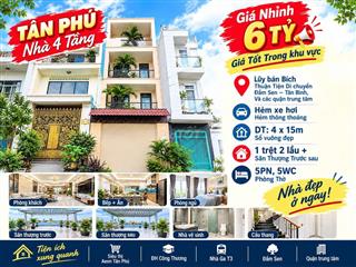 🔥 NHÀ CẠNH ĐẦM SEN –NHÀ 4 TẦNG - 5PN - HXH -- DTCN 60m2 - Nhĩn 6 TỶ 🏡