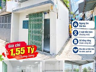 CĂN GÓC 2 MẶT TIỀN HẺM THÔNG - GẦN ĐẠI HỌC CÔNG THƯƠNG - 1,55 TỶ