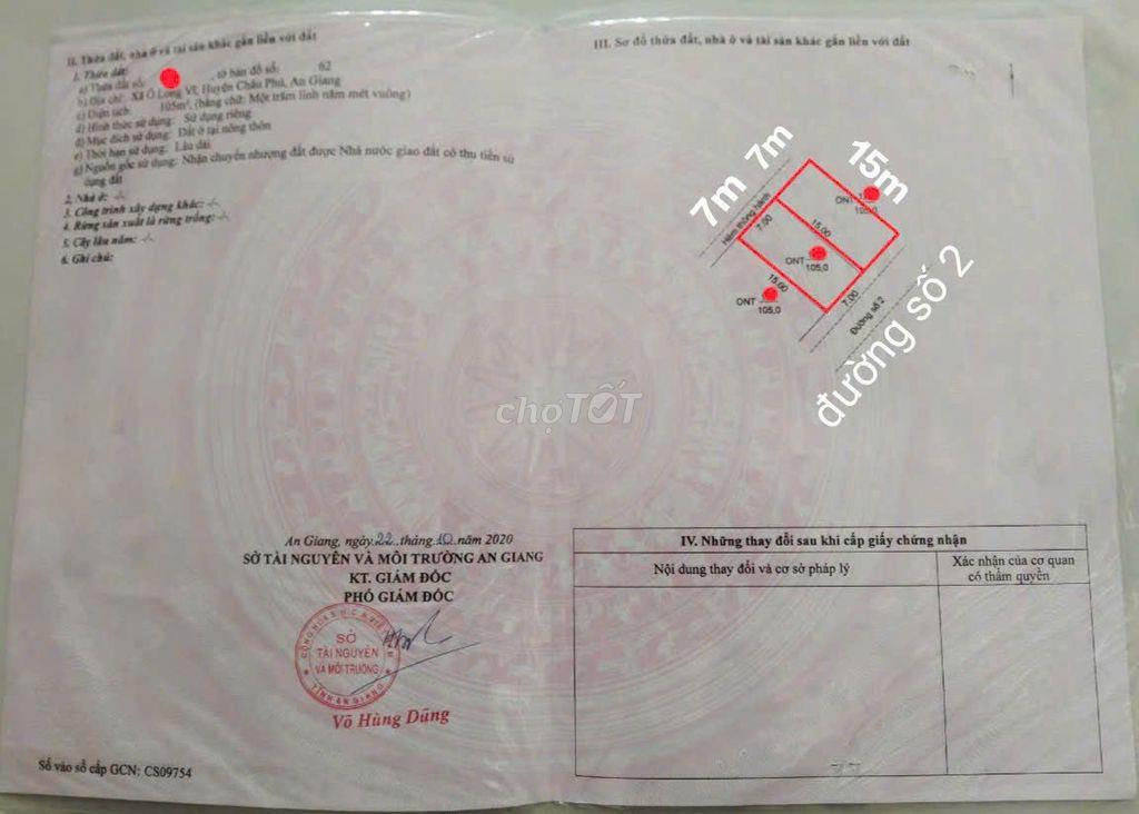 Bán nhà riêng 210m2 MT 14m tại Châu Phú dọn vào ở ngay